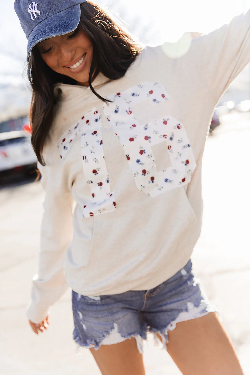 & Ave- University Hoody- Floral Cutie