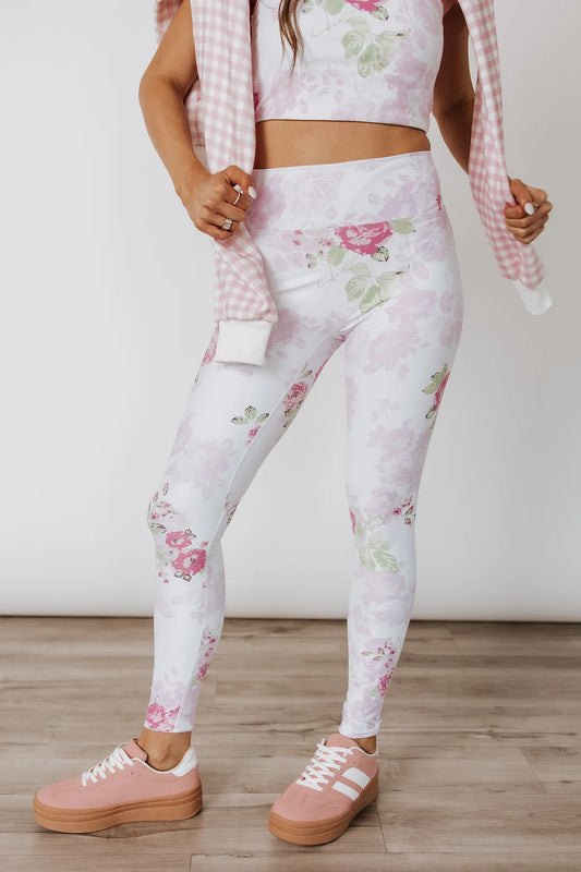 & Ave- Game Changer Leggings- Rose to the Challenge