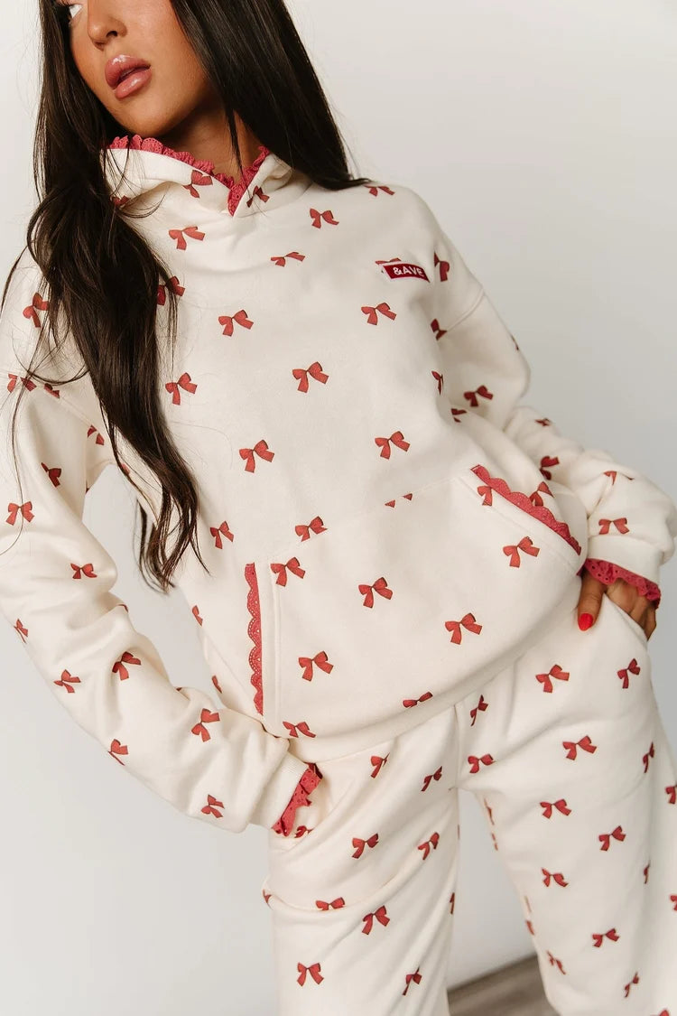 & Ave- Comfort Zone Hoody- Bundled in Bows-3XL left