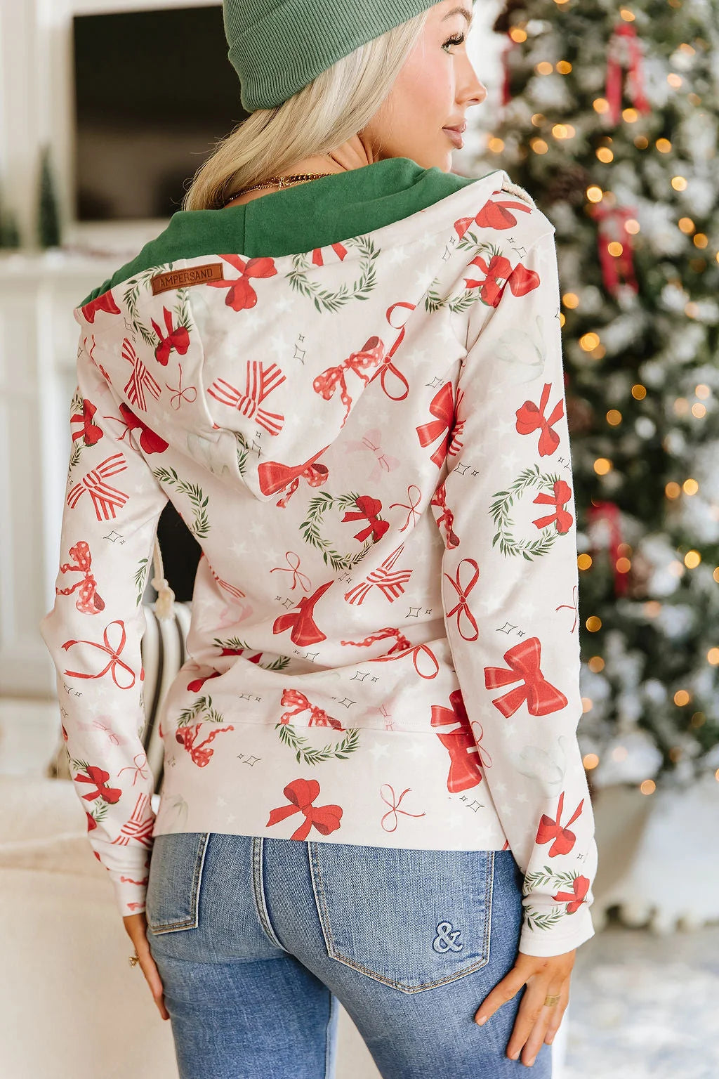 & Ave- FullZip Sweatshirt- Deck The Halls- 2XL left