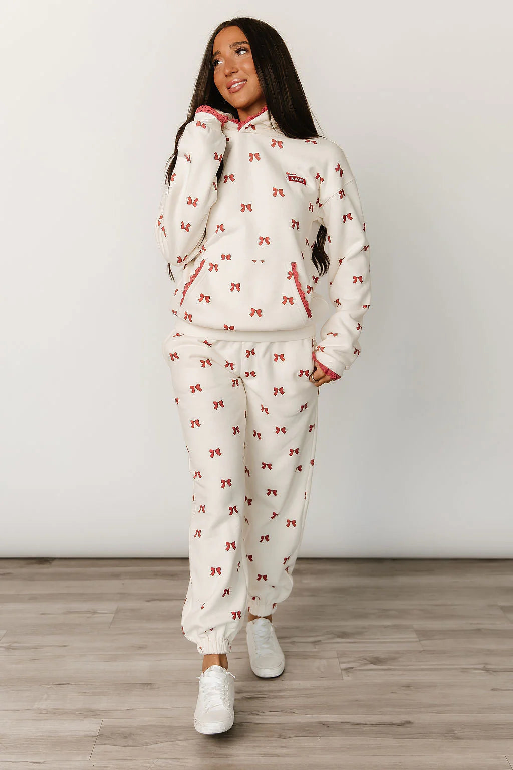 & Ave- Comfort Zone Hoody- Bundled in Bows-3XL left