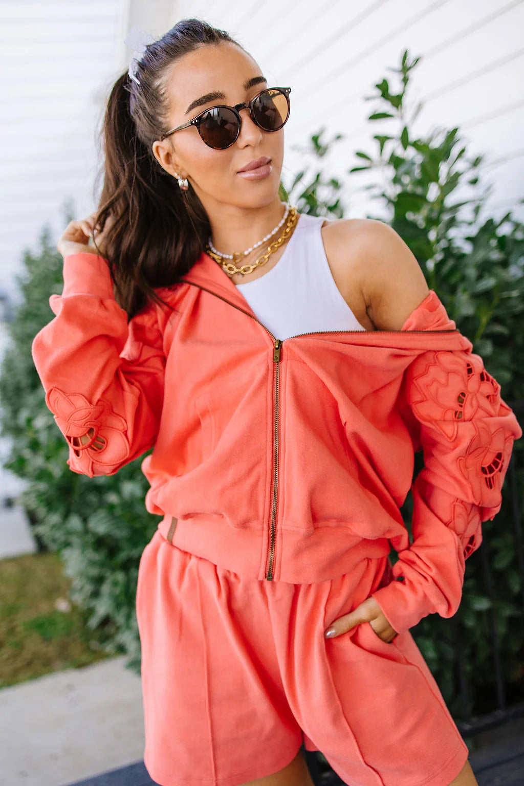 & Ave- University Hoody- Love Story- Grapefruit