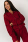 & Ave- University Hoody Full Zip- Love Story- Crimson-S left