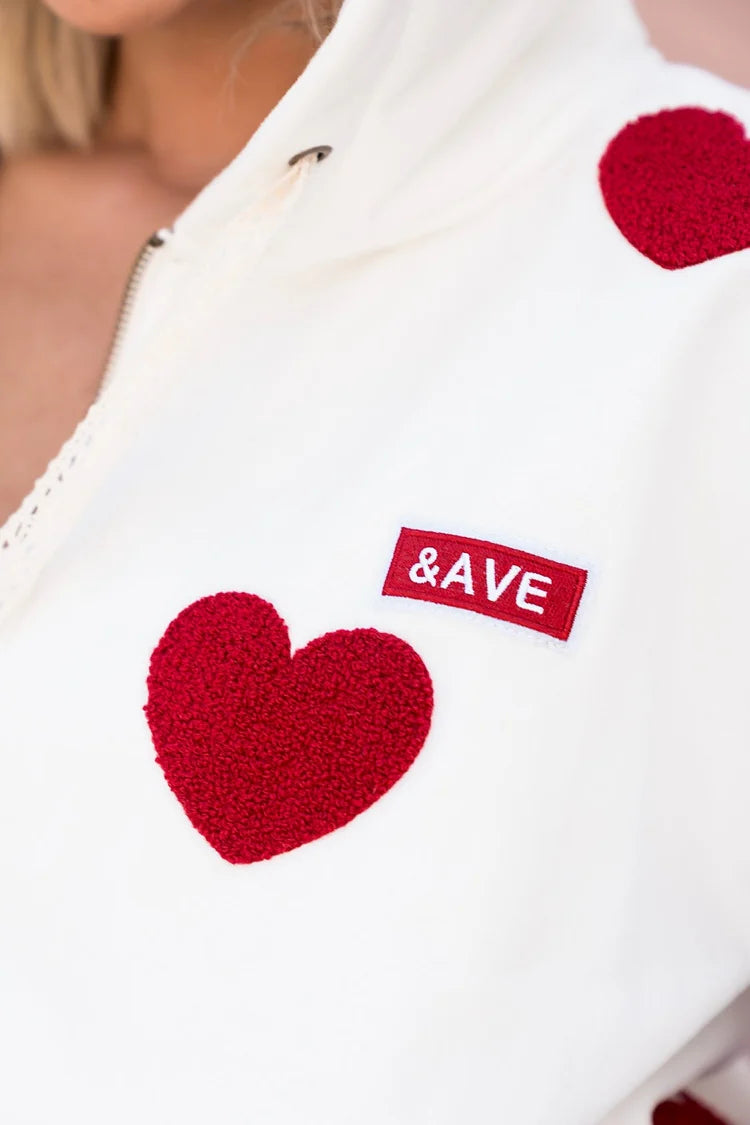 & Ave- Comfort Zone Fullzip Hoody- Pulling Heart Strings