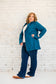 Pink Cement- Full Zip- Moroccan Blue with Rose Gold