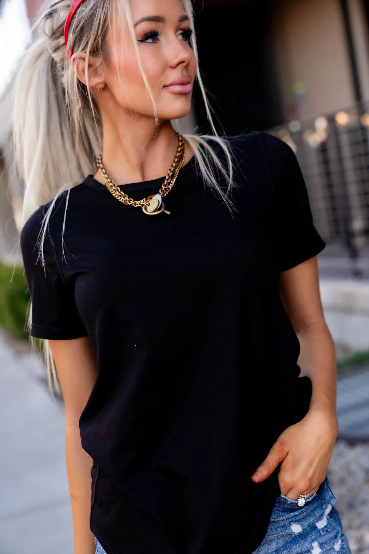 & Ave- Lulu Tee- Onyx