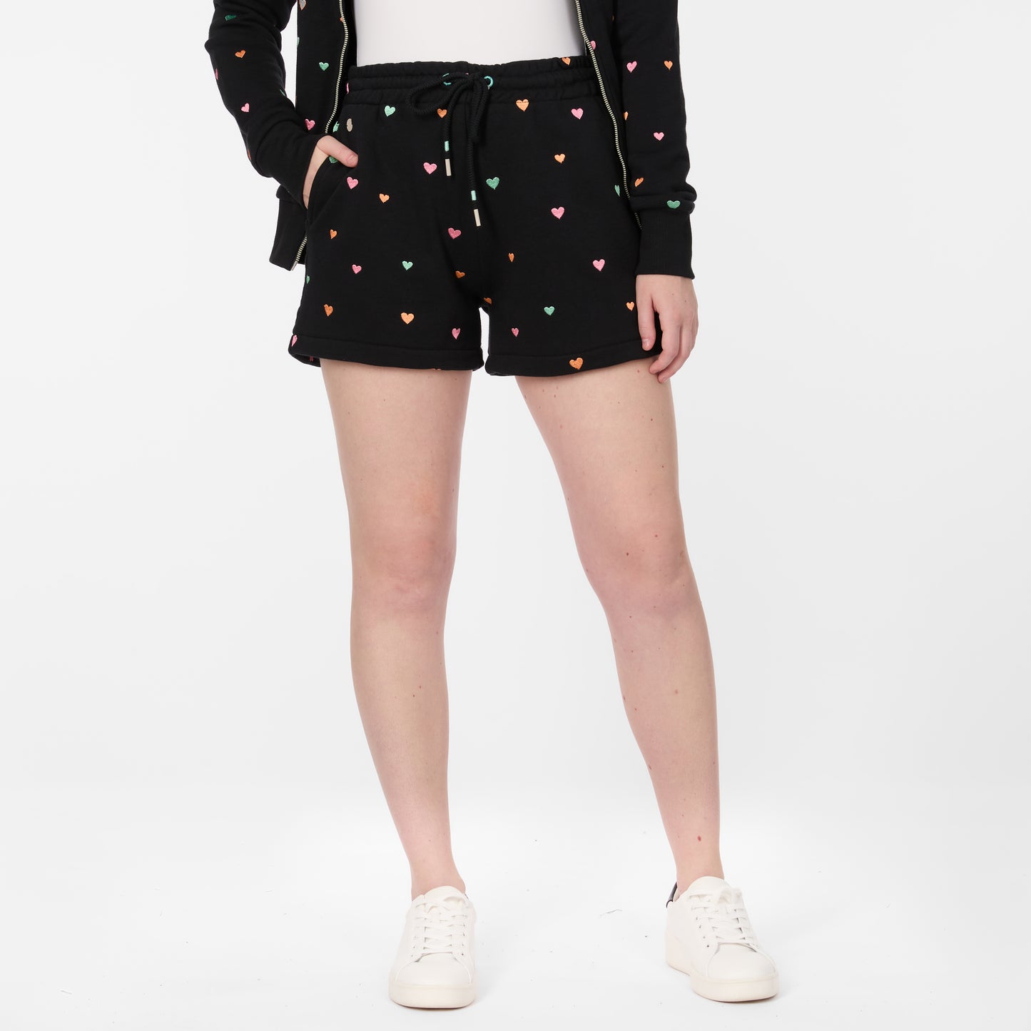 Ragwear- Aniko Shorts- Black Hearts