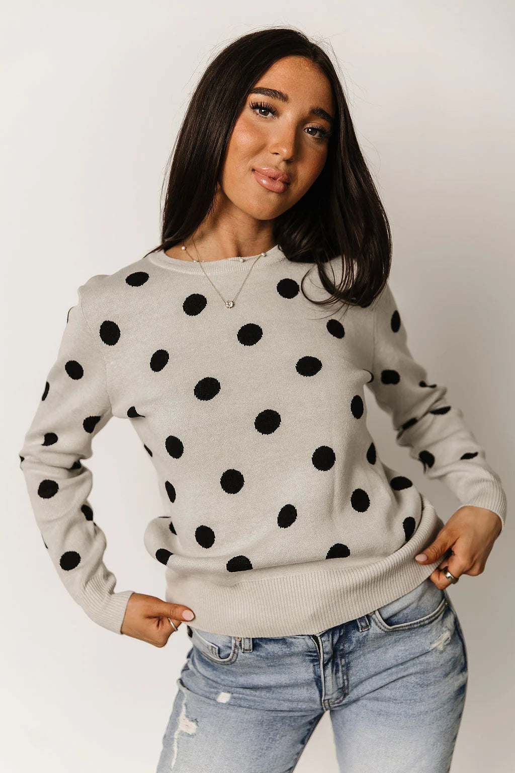 & Ave- Dotted Darling Sweater