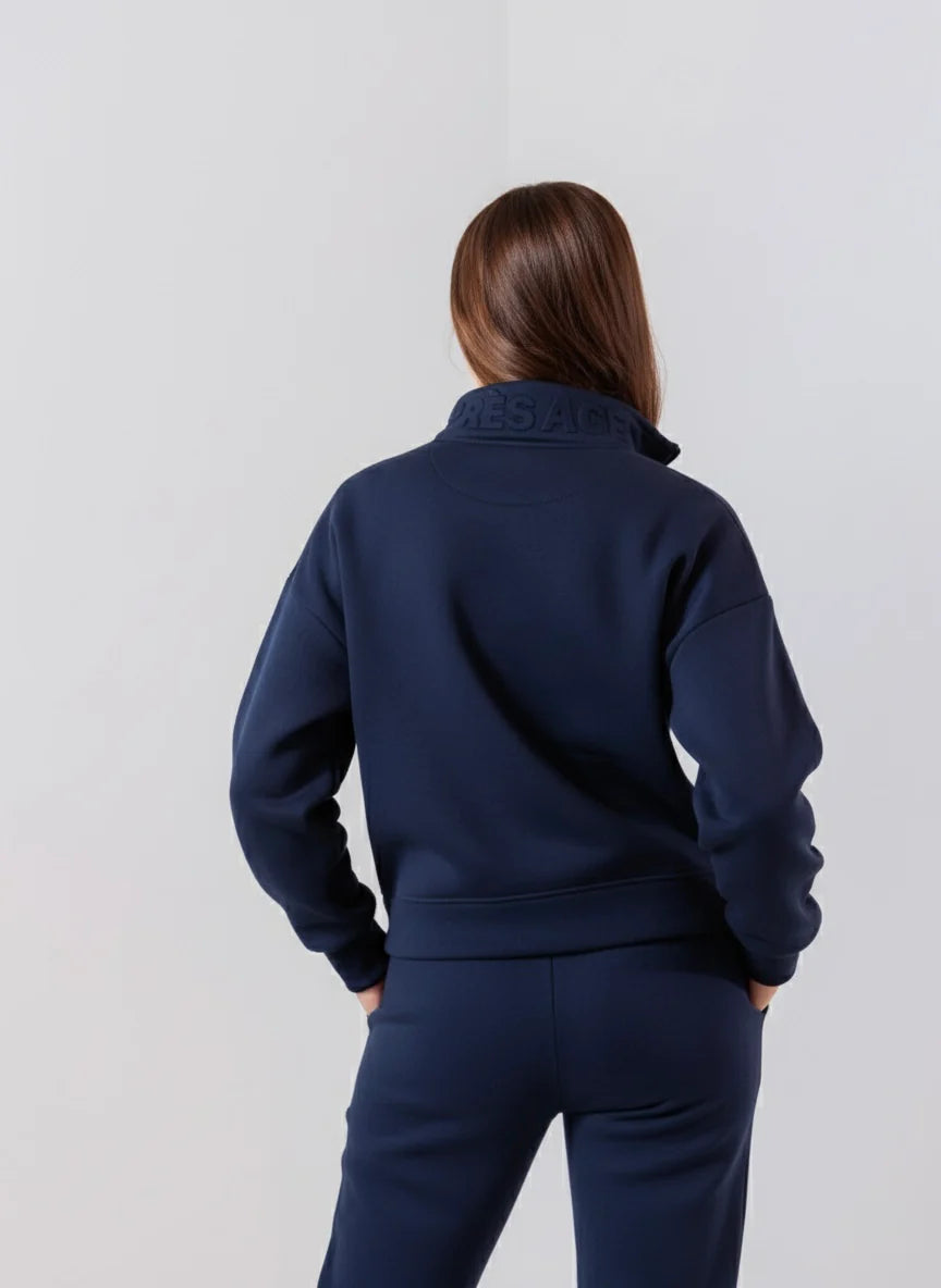 Après Actif- 1/4 Zip Pullover- Navy