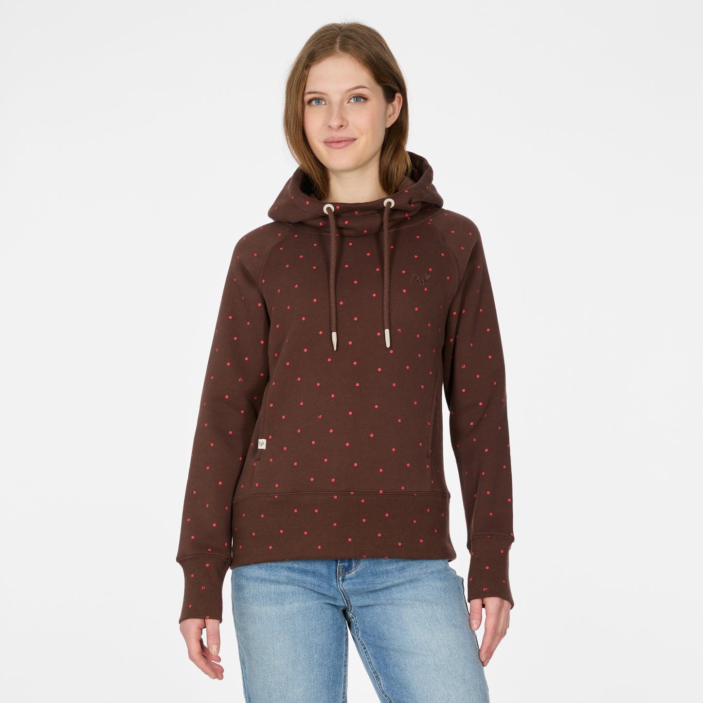 Ragwear- Elnoa Hoody- Dark Chocolate Dots
