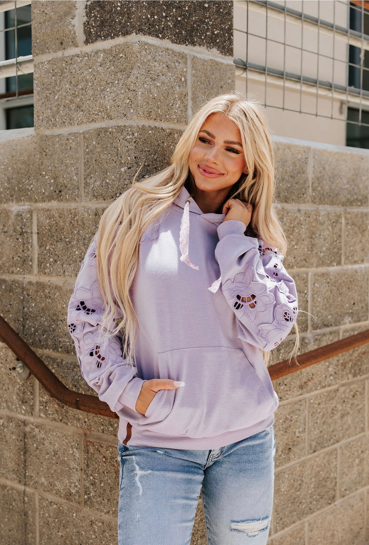 & Ave- University Hoody- Love Story- Lilac