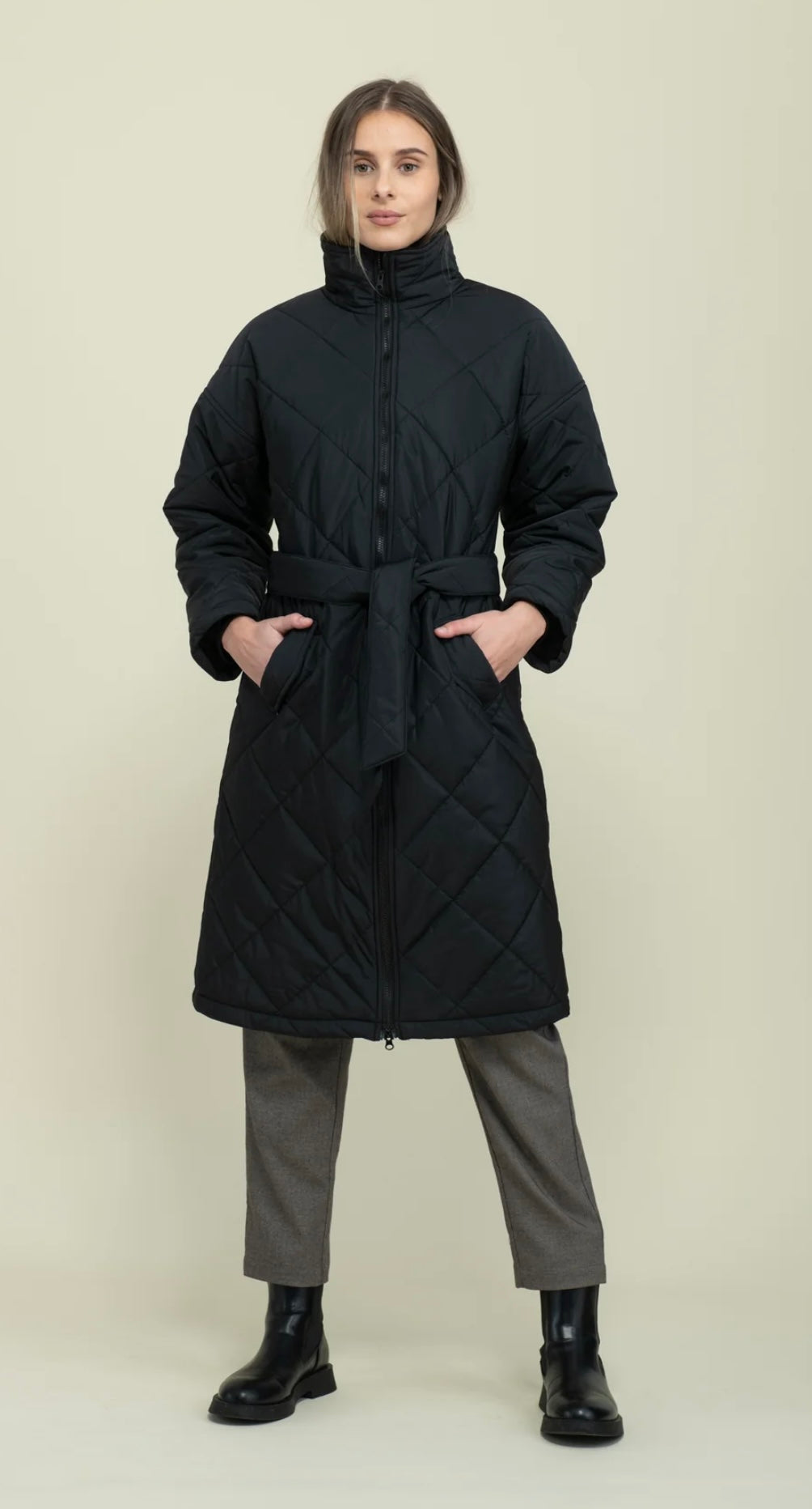 Orb- Arie Long Quilted Coat