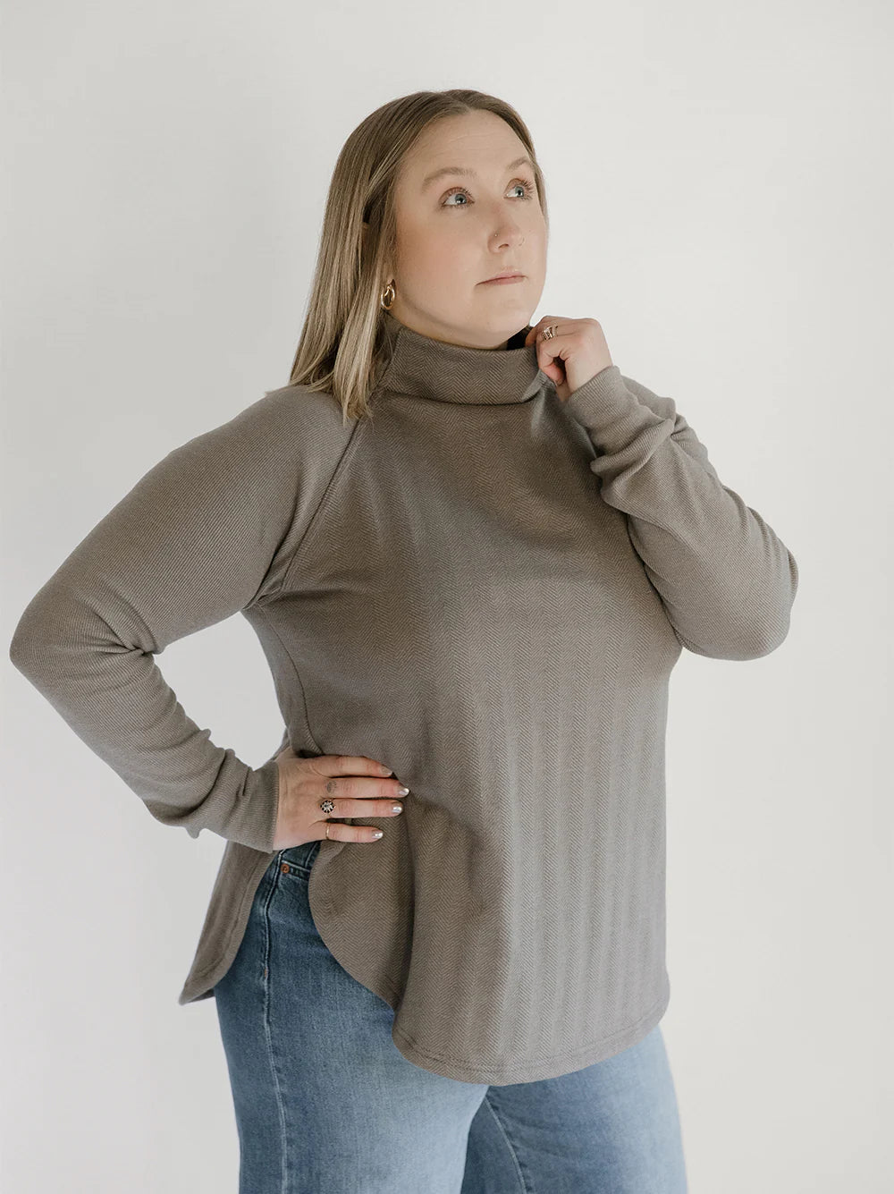 Blondie Apparel- Woodland Dusk Sweater- Clay-S left FINAL SALE