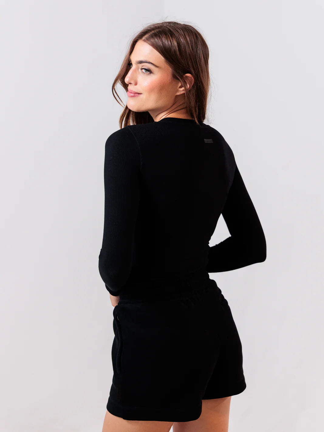 Après Actif- Ribbed Long Sleeve- Black