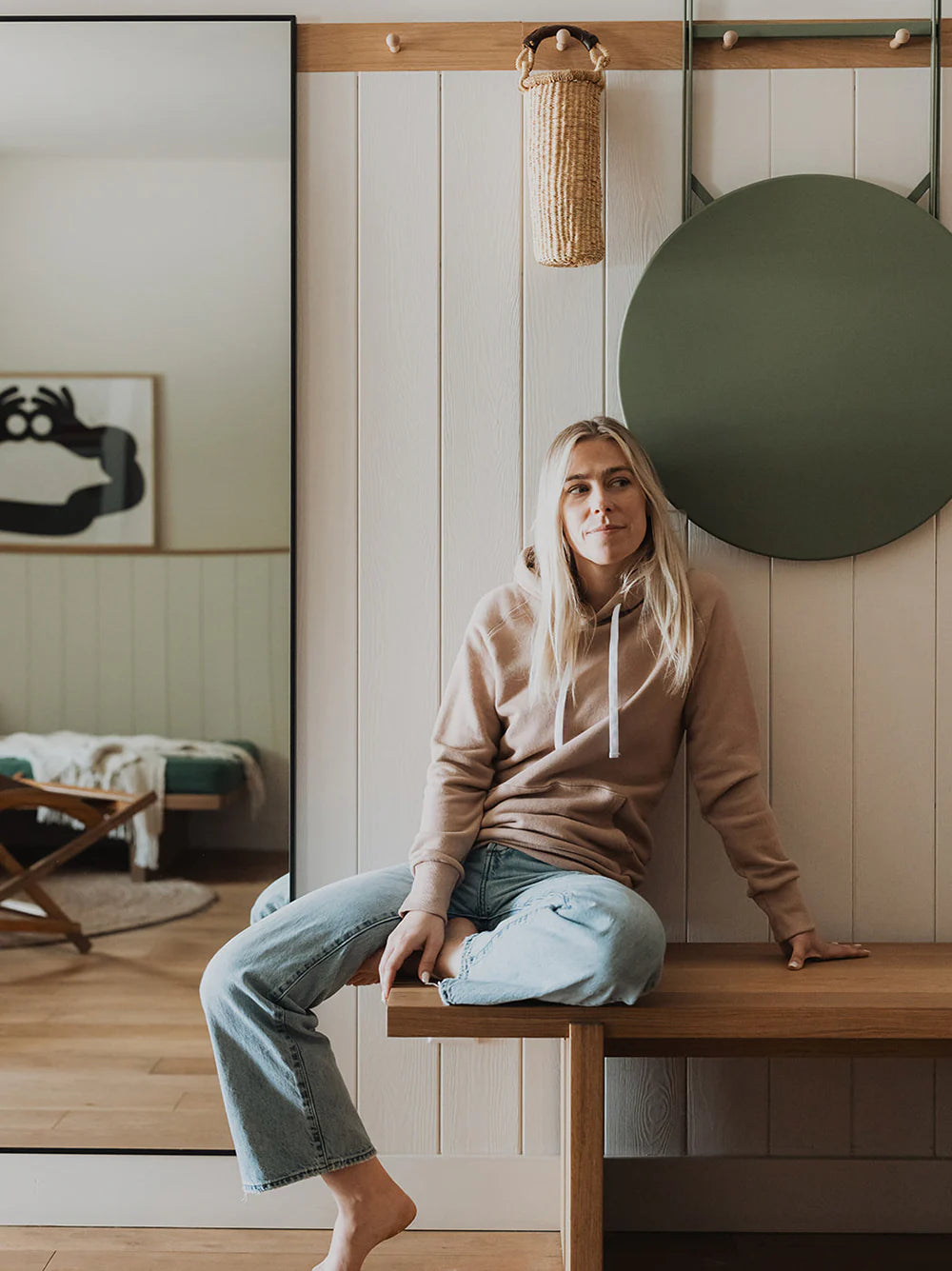 Blondie Apparel- Classic Forrest Hoodie- Stucco-FINAL SALE