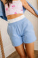 & Ave- Comfort Zone Shorts- Blue Lace- FINAL SALE