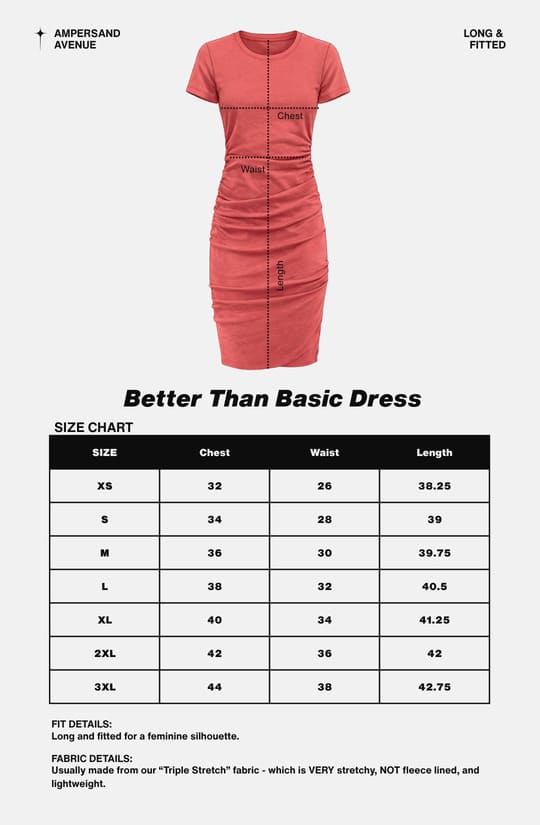 & Ave- Better Than Basic Dress- Cherry Red