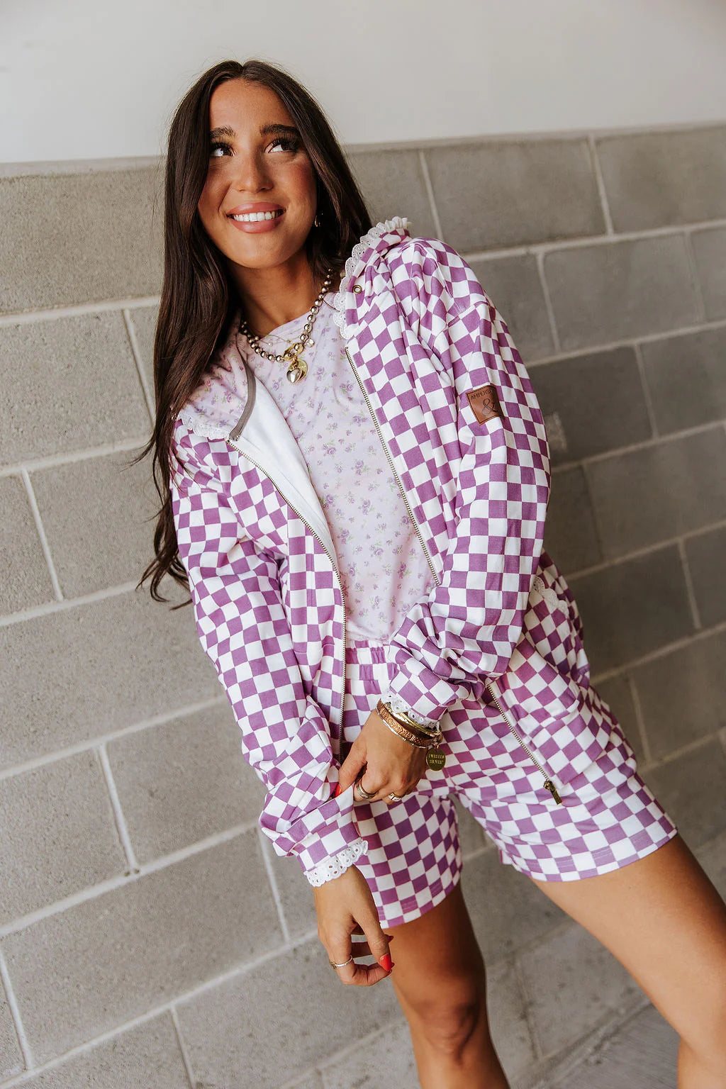 & Ave- University Fullzip Hoody- Lavender Daydream