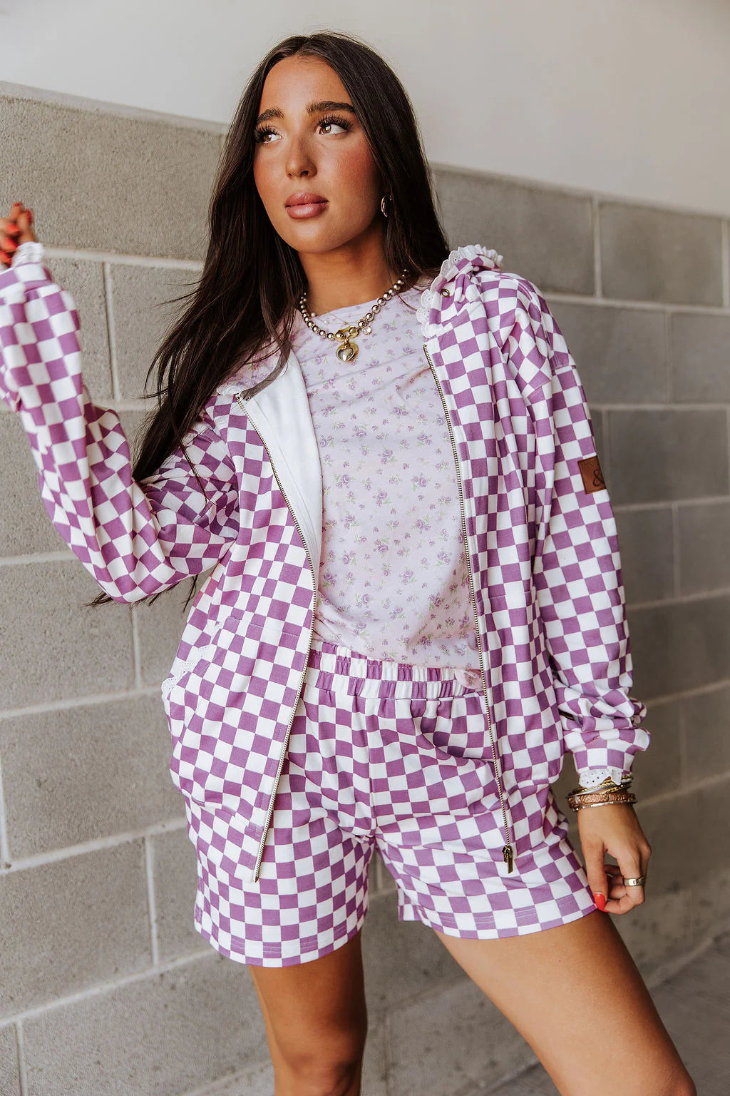 & Ave- University Fullzip Hoody- Lavender Daydream