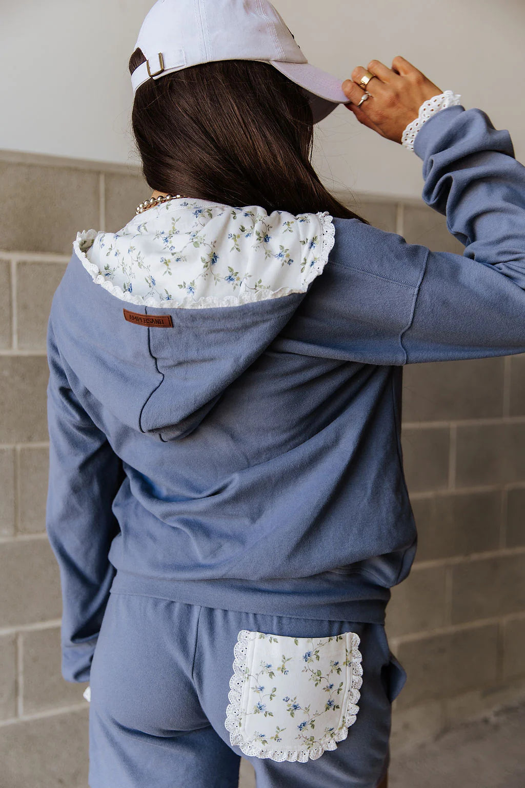 & Ave- University Fullzip Hoody- Forget Me Not