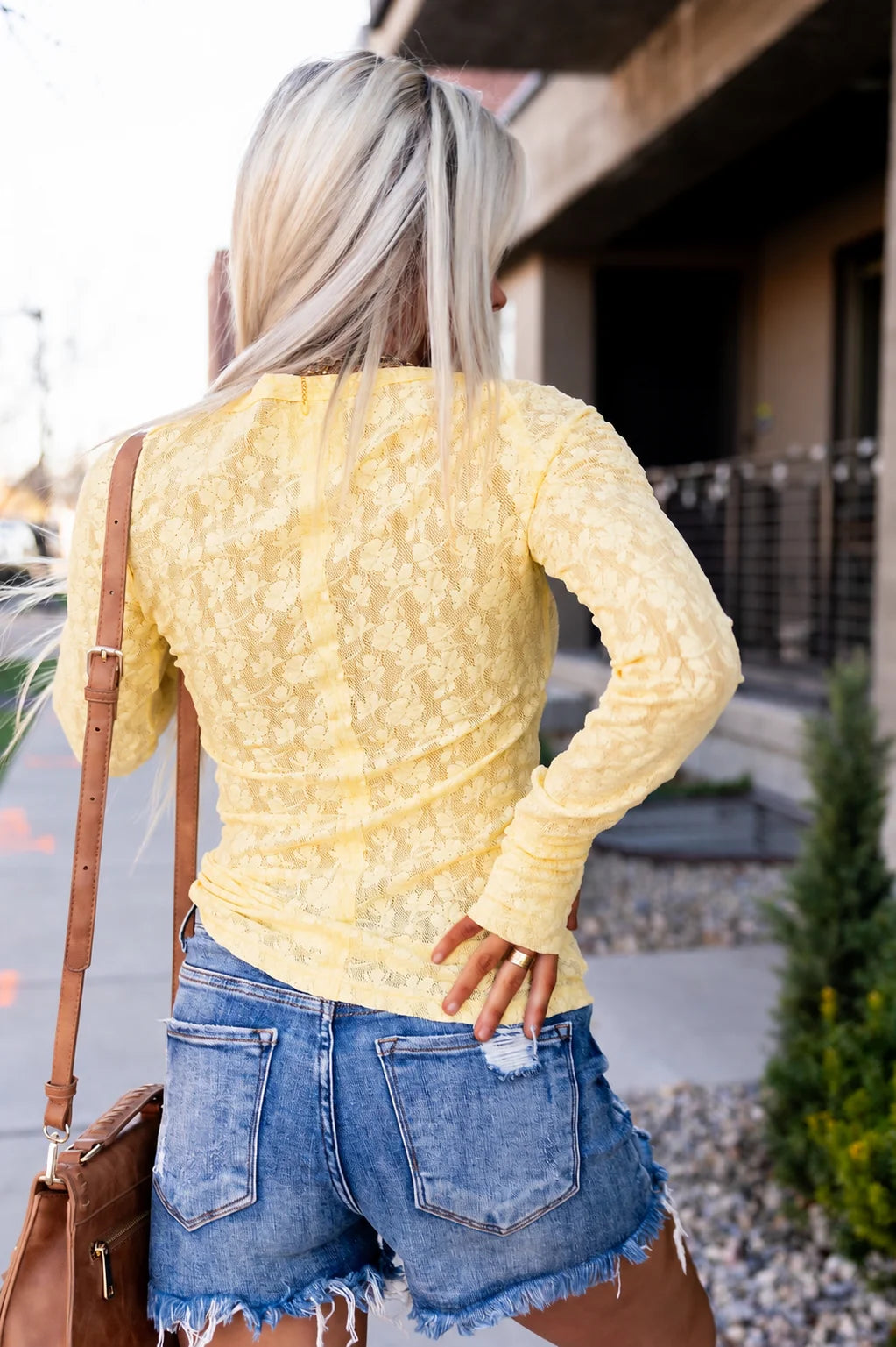 & Ave- Hattie Lace Long Sleeve - Daffodil