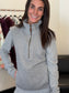 & Ave- HalfZip Sweatshirt- Quilted Grey-3XL left-FINAL SALE