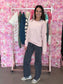 Wanakome- Erma Drop Shoulder- Peony Pink