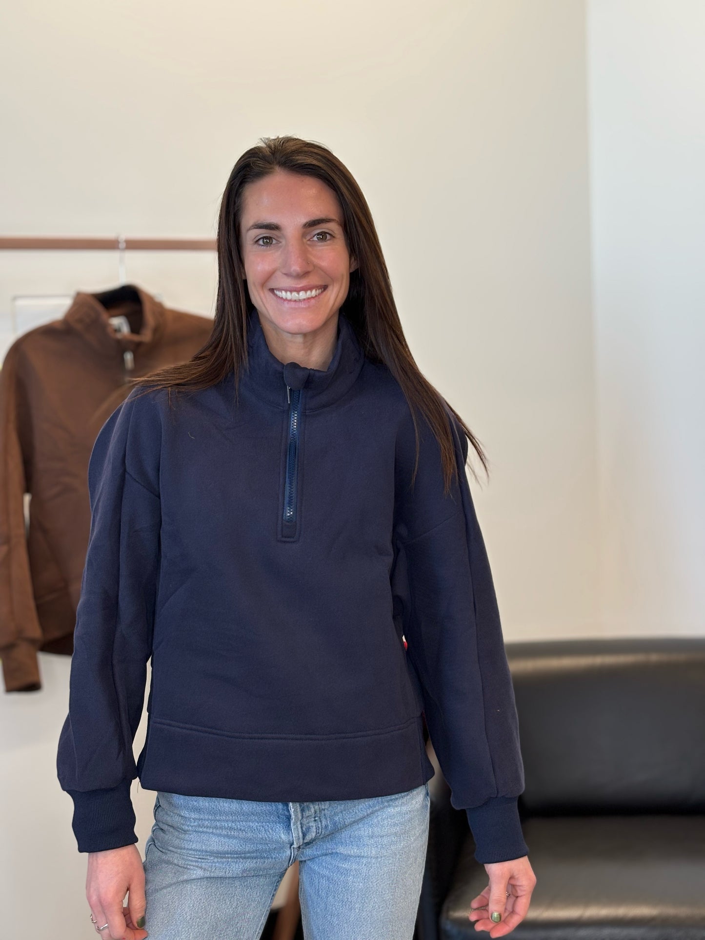 Après Actif- 1/4 Zip Pullover- Navy