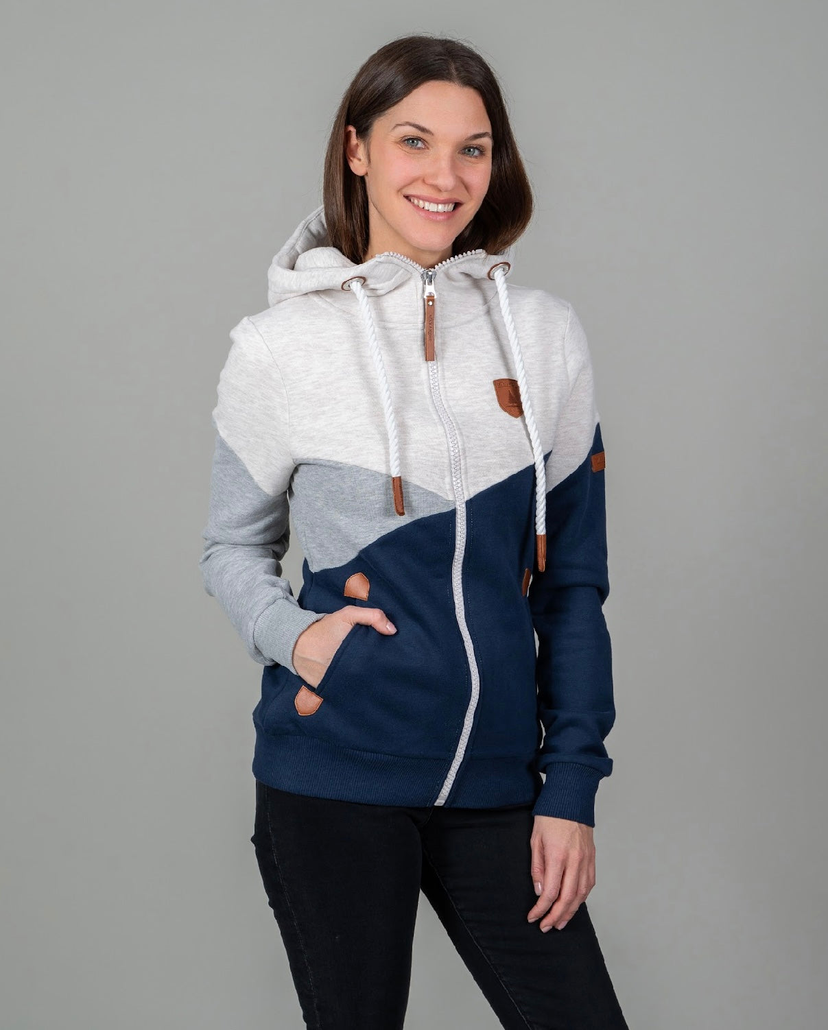Wanakome- Roxette Fullzip- Oxford Blue Mix