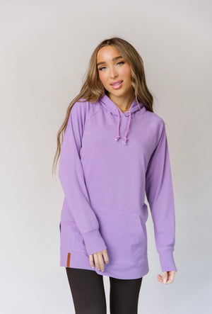& Ave- Side Slit Sweatshirt- Lavender