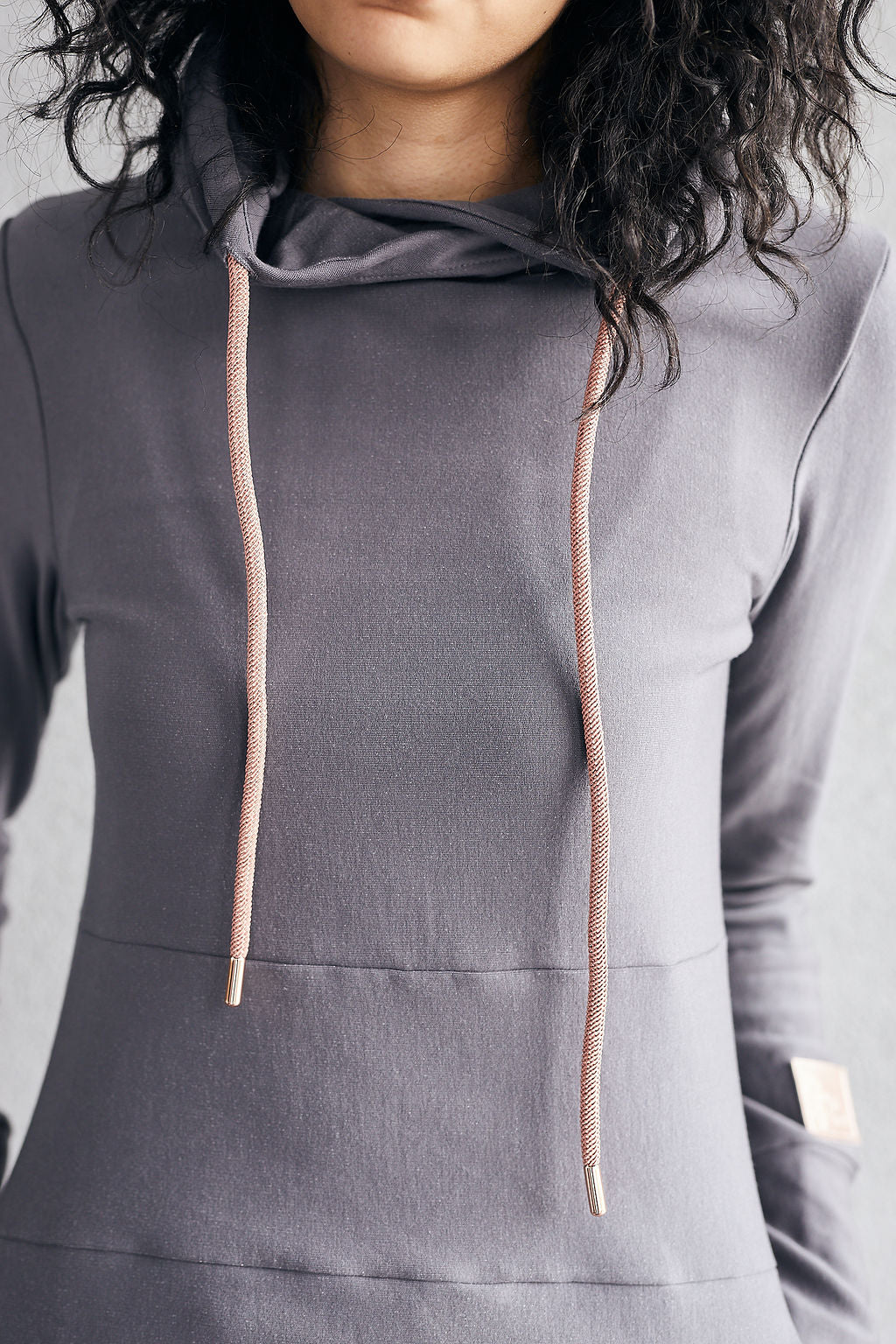 Pink Cement- Hoody- Grey with Rose Gold-FINAL SALE