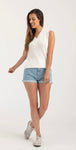 Orb- Polly Sweater Tank- White