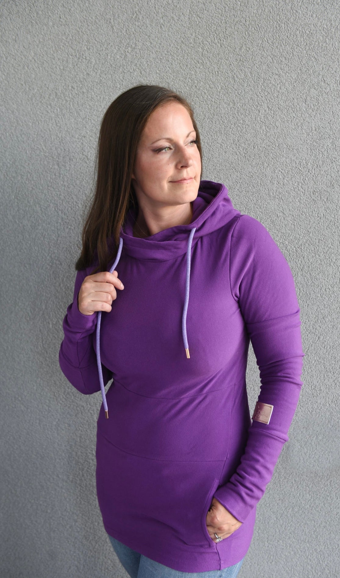 Pink Cement- Hoody- Deep Purple with Purple- FINAL SALE