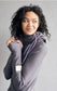 Pink Cement- 1/4 Zip- Grey with Purple- FINAL SALE