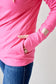 Pink Cement- Hoody- Fandango Pink with Black