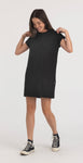 Orb- Shea- Supersoft Sweatfleece Dress- Black