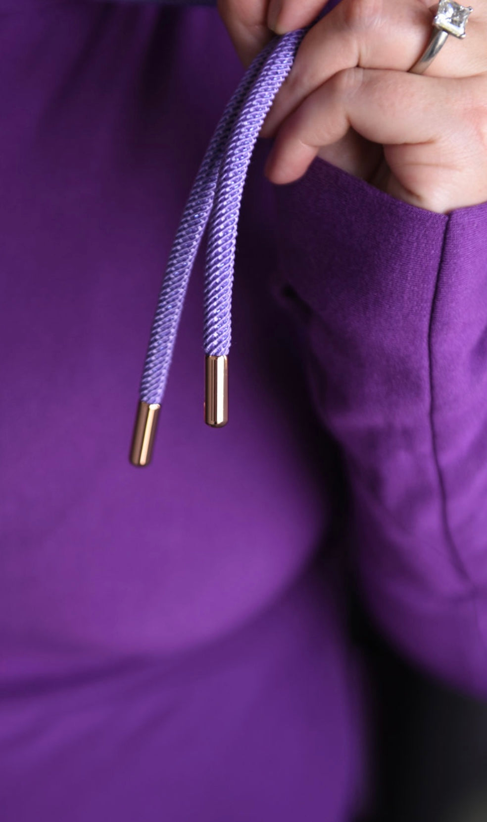 Pink Cement- Hoody- Deep Purple with Purple- FINAL SALE