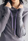 Pink Cement- Hoody- Grey with Purple-FINAL SALE