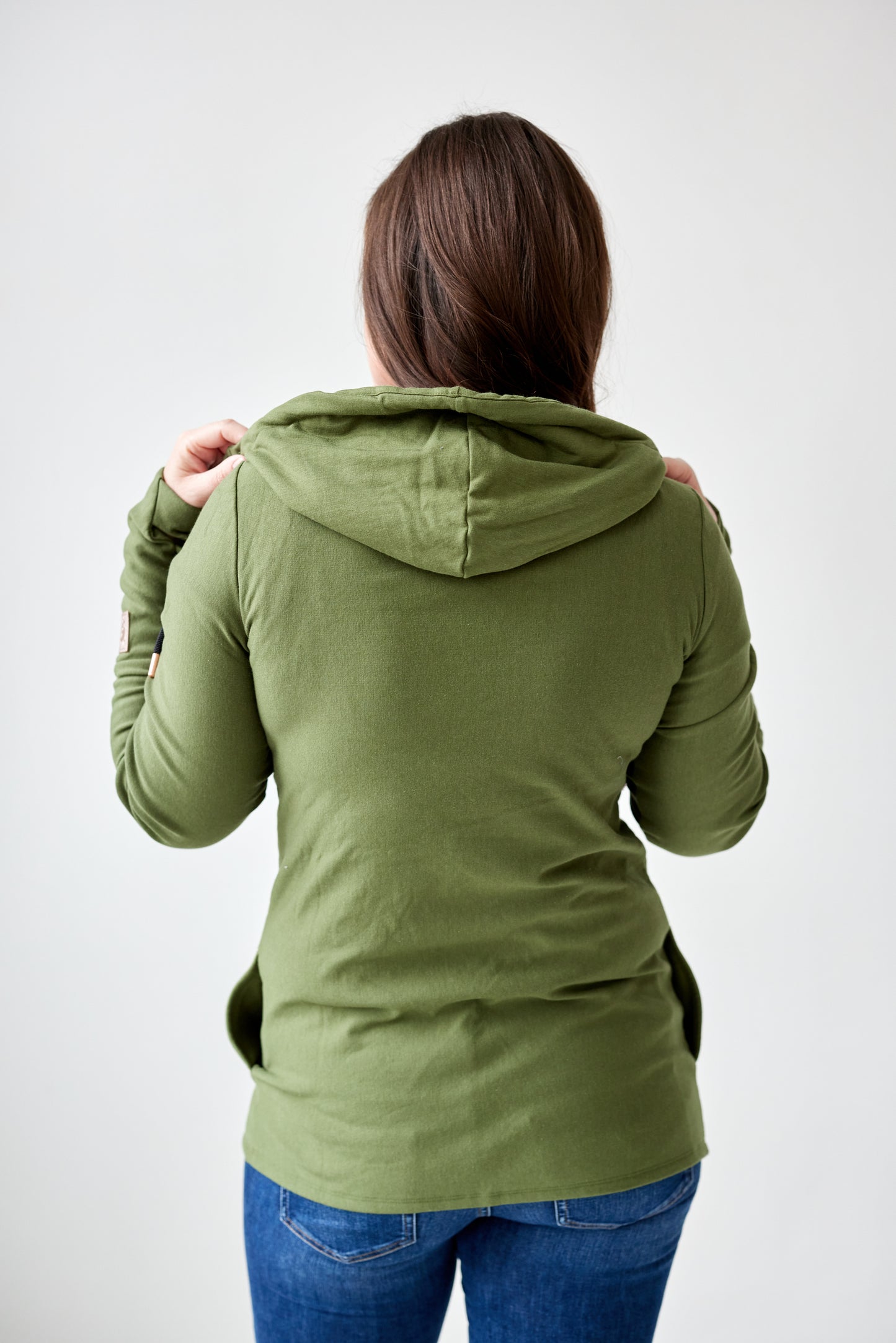 Pink Cement- 1/4 Zip- Moss with Black