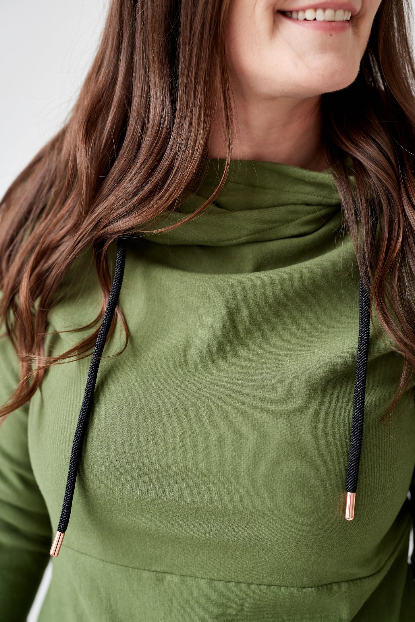 Pink Cement- Hoody- Moss with Black