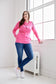 Pink Cement- 1/4 Zip- Fandango Pink with Black
