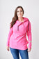 Pink Cement- 1/4 Zip- Fandango Pink with Black