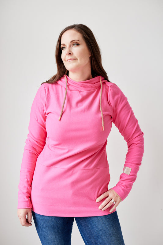 Pink Cement- Hoody- Fandango Pink with Rose Gold