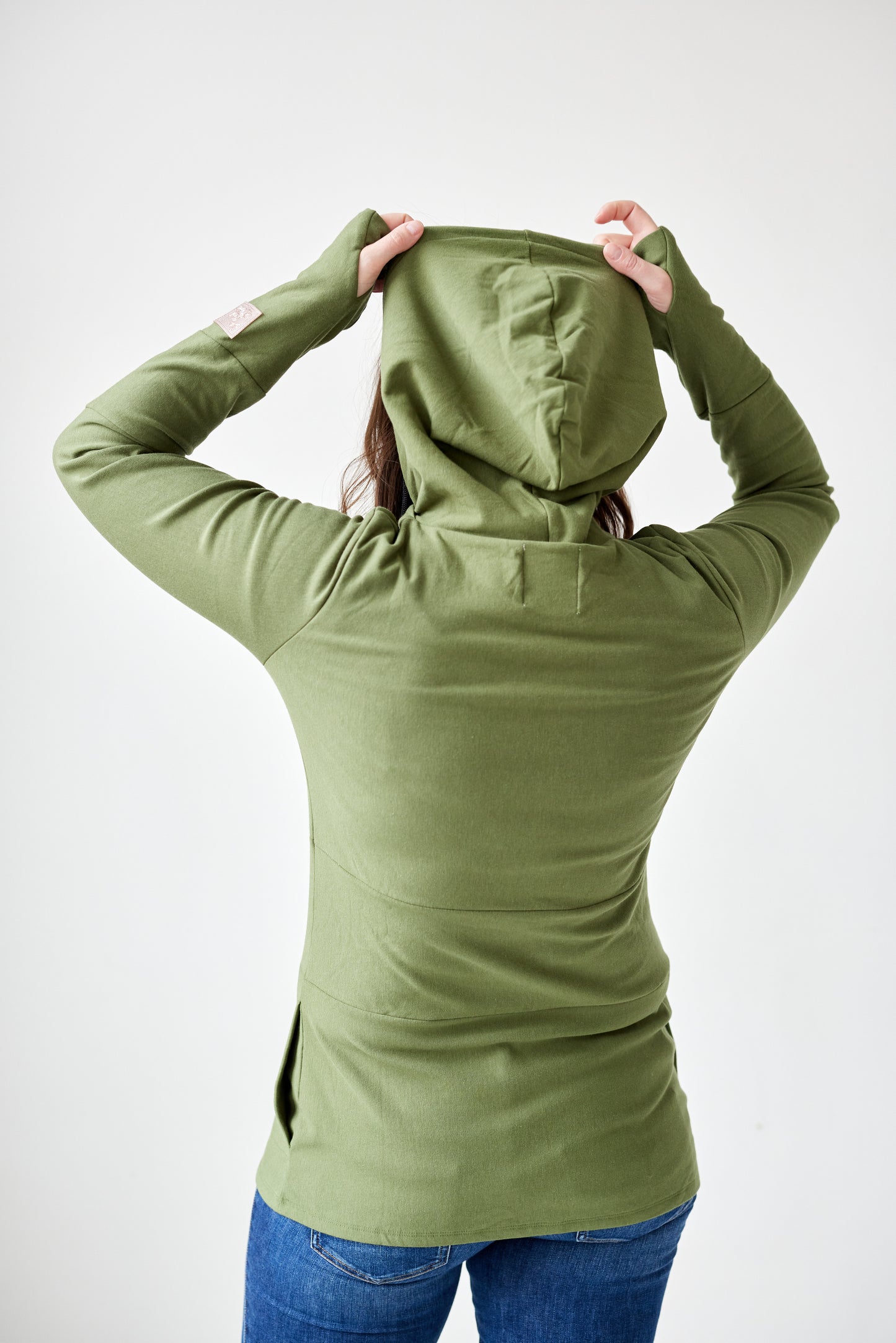 Pink Cement- Hoody- Moss with Rose Gold