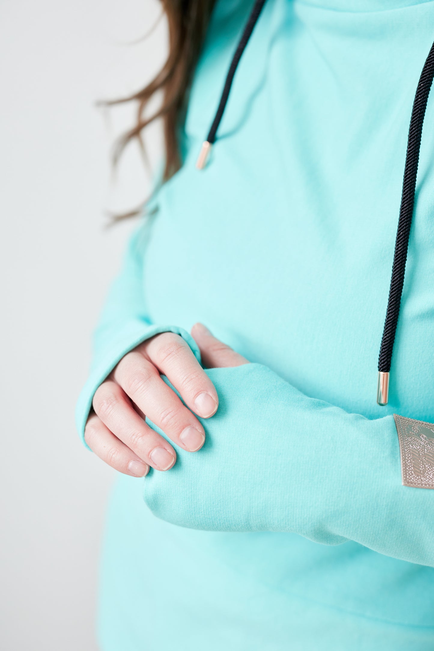Pink Cement- Hoody- Bali with Black