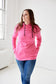 Pink Cement- Hoody- Fandango Pink with Black