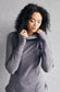 Pink Cement- 1/4 Zip- Grey with Purple- FINAL SALE