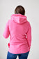 Pink Cement- Hoody- Fandango Pink with Black