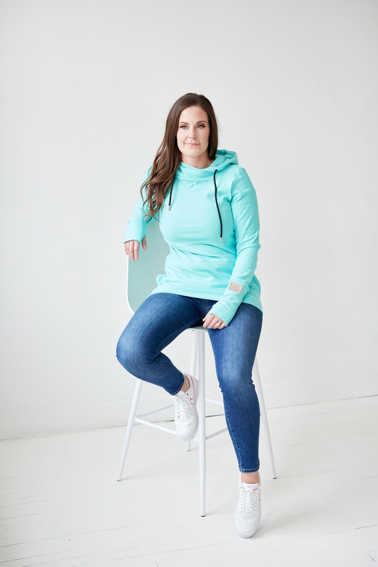 Pink Cement- Hoody- Bali with Black