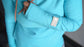 Pink Cement- Hoody- Aqua with Rose Gold